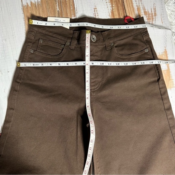 Eleventy High Rise Wide Leg Flare Pants Size US 2 Chocolate Brown - Picture 6 of 12